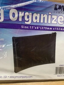 Currency Bank Deposit Utility Vinyl Zipper Bag, 11 x 6", Black Lot Of 2 - Picture 1 of 6