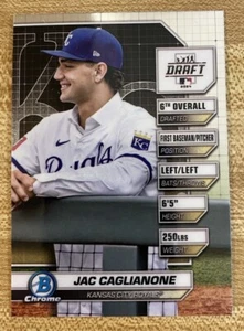 2024 Topps Bowman Draft Jac Caglianone Baseball Card BDN-5 KC Royals - Picture 1 of 4