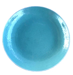 A  Chinese monochrome sky blue glazed dish Diameter 9.4 Inches(Bin 9) - Picture 1 of 15