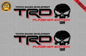 TRD PUNISHER EDITION Decal Set Toyota Tacoma Tundra Vinyl Stickers black/red - Bild 1 von 1