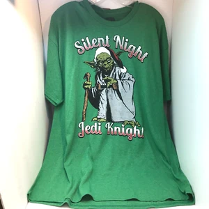 Disney Star Wars Yoda Noël Vacances T-Shirt Silent Night Homme X-large - Photo 1/21