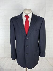 ZEGNA Men's Navy Blue Striped Wool Suit 40R 36X30 $3,498