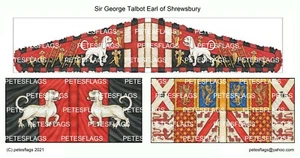 28mm Medieval Wars of the Roses Flags Sir George Talbot Lancastrian and Yorkist - Picture 1 of 1