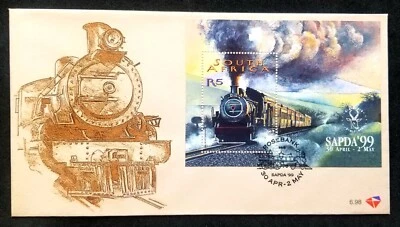 [SJ] South Africa Steam Locomotive 1999 Train Railway (FDC) *SAPDA '99 - Image 1 of 4