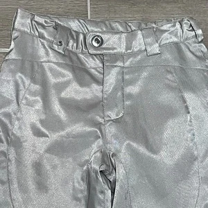 Spyder Women's Silver Insulated Snow Ski Pants Size 16 Adjustable Hem Waterproof - Picture 1 of 8