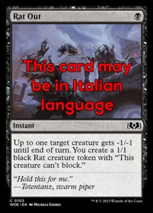 MTG RAT OUT FOIL EXC - FARE LA SPIA 103 - WOE - MAGIC - Bild 1 von 1