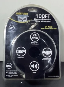 Night Owl Camera Extension Cable, 100 FT. CAB-24AWGG-100VP-A New  - Picture 1 of 5
