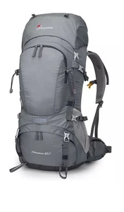NEW MOUNTAINTOP GRAY HIKING BACKPACK W/ RAINGUARD ADVENTURE 60L - Picture 1 of 2
