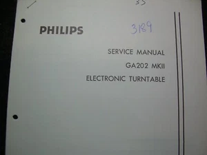 Philips Original Scheckheft mit Schaltplan Modell GA202 MKII - Bild 1 von 3