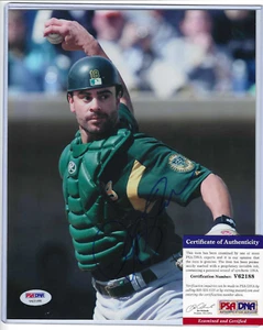 Leichtathletik A's ~ Jason Kendall ~ signiertes 8 x 10 Baseball Foto (PSA/DNA COA) Piraten - Bild 1 von 11