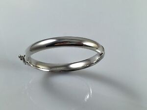 925 Sterling Silver Personalised Solid Plain Baby Engraved Bangle Christening