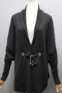 BRUNELLO CUCINELLI for BERGDORF GOODMAN Dark gray Cashmere Cardigan Sweater Sz S - Picture 1 of 24