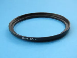 62mm to 67mm Step Up Step-Up Ring Camera Filter Adapter Ring 62-67mm - Picture 1 of 2