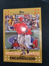 2007 Topps Gold Cincinnati Reds Baseball Card #194 Edwin Encarnacion #'d/2007