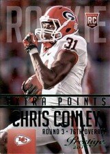 2015 Panini Prestige Rookies Extra Points Green #217 CHRIS CONLEY RC Chiefs