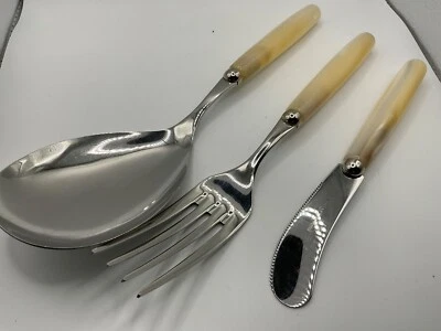 Bugatti For Vietri Flatware Pearlescent IvoryAcrylic Handle餐具 — 第 1/4 张图片