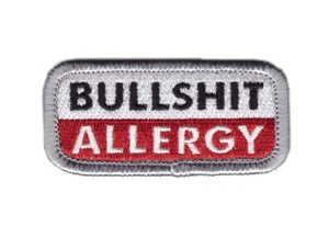BullShit Allergy Patch Funny Iron on - Picture 1 of 1