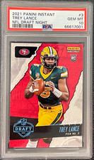 Trey Lance 2021 Panini NFL Instant Draft Night #3 Rookie Card RC /4208 PSA 10