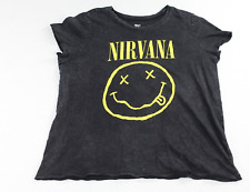Nirvana Black Men Tee Shirt Short Sleeveless Crew Neck Size 2
