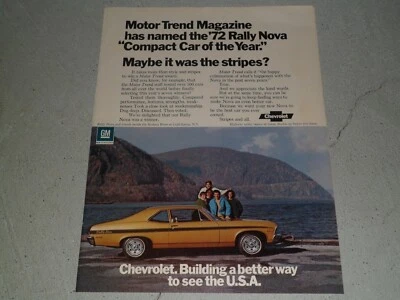 VARIOUS VINTAGE 1970'S CHEVROLET NOVA AD / ARTICLES - HUGE VARIETY!!!