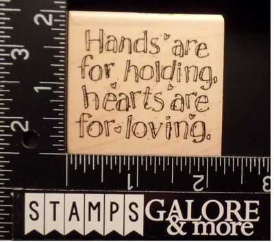 SELLOS DE GOMA DE ESTAMPINGTON & CO K5221 MANOS SON PARA SOSTENER CORAZONES AMOROSOS #T51 Foto 1 de 3