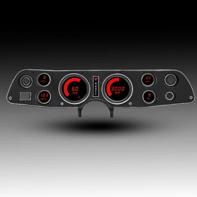 1970-1981 Camaro LED Digital Direct Fit Replacement Gauge Cluster Red - Bild 1 von 4