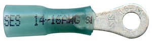 KrimpaSeal Blue 16-14 AWG #8 Stud, Sealed Crimp Long Ring Terminal Connector - Picture 1 of 4