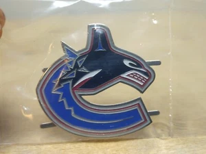 2x NHL Vancouver Canucks Logo Butterfly Push Down Pin Whale Orca Hockey  2.5" - Picture 1 of 5