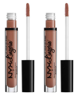 3 x NYX Professional Makeup Lip Lingerie Matte Liquid Lipstick Red Toned Pink 08 - Image 1 of 2