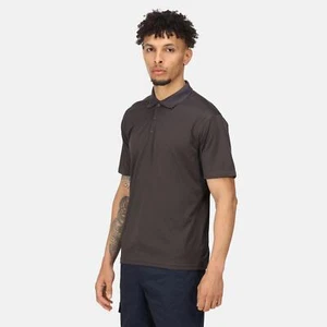 Regatta Pro seal grey men's wicking short-sleeve work polo shirt #TRS224 - Picture 1 of 5