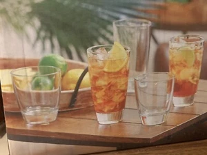 NUEVO EN CAJA Tommy Bahama Juego de 16 vasos transparentes 8 12,5 oz; 8 vidrio 17 oz NUEVO - Imagen 1 de 6