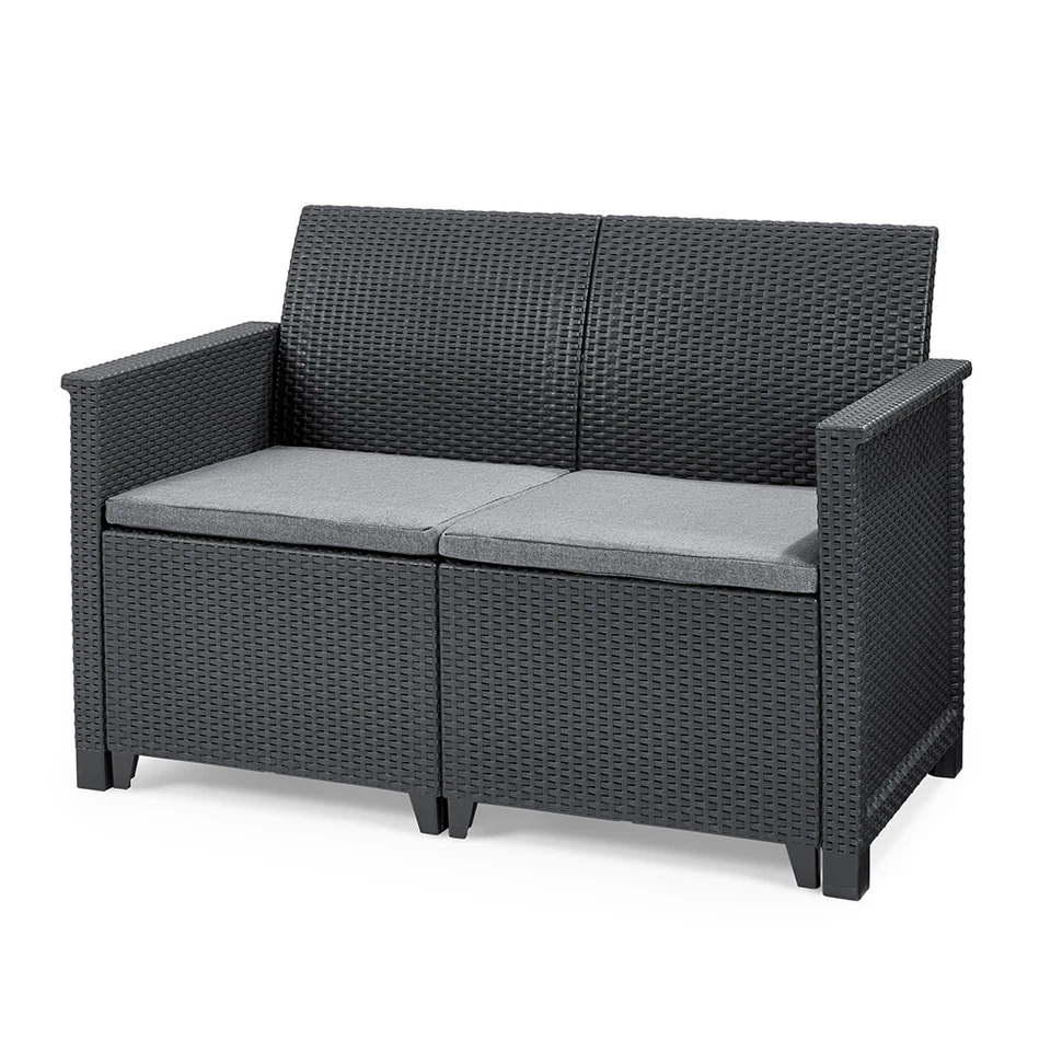 Keter Emma 2er Gartensofa - Anthrazit