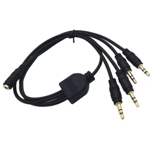 3.5mm Stereo Audio AUX Splitter Cable 3.5mm 1/8" TRS Female to 4 x 3.5mm 3-Pole - Picture 1 of 7