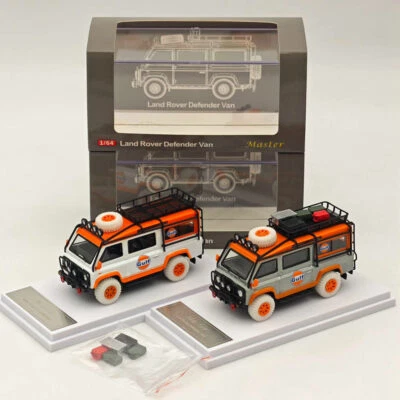 1/64 Master Lan~over Defender Van Gulf Diecast Toys Car Model Collectible Gift - Immagine 1 di 4