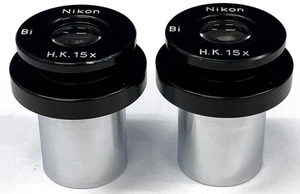 Coppia di oculari Nikon Bi H.K.15X, misura 23 mm - Foto 1 di 3