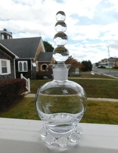 IMPERAL CANDLEWICK PERFUME BOTTLE STAR CUT PATTERN - Picture 1 of 7