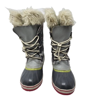 Sorel Joan of Arctic Women's 4 Boots Gray Faux-Fur Trim Insulated Waterproof - Image 1 of 4
