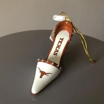 Universidad de Texas Longhorns Colegial Tacón Alto Colgante Adorno Estrás Foto 1 de 4