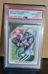 2023 Topps Composite #388 Wayne Chrebet Auto Authentic PSA 8 - Picture 1 of 2