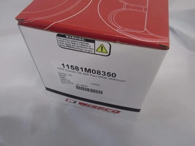 WISECO Suzuki 1971-77 TS400 TM400 3ª JUEGO DE PISTÓN Y ANILLO DE GRAN TAMAÑO 1,5 MM MM Foto 1 de 4