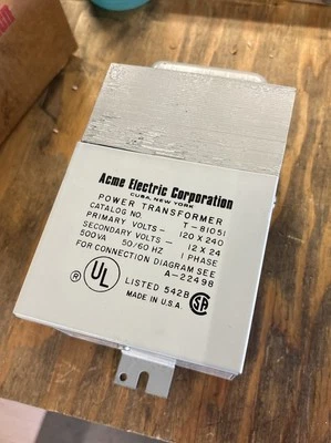 ACME Electric | T-1-81051 | Brand New In Box 120-240 .5kva - Image 1 of 2