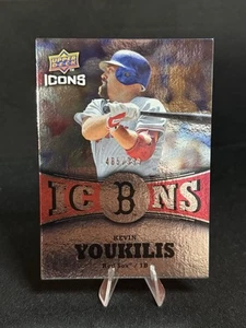 2009 Upper Deck Icons Baseball Kevin Youkilis Foil /999 #IC-KY Red Sox - Picture 1 of 2