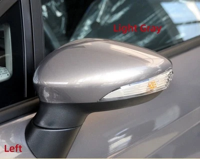 Cubierta de tapa de espejo retrovisor gris claro del lado del conductor para Ford Fiesta 2009-2017  Foto 1 de 4