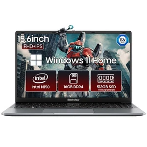 Blackview AceBook 6 Laptop Notebook Portatili 15,6" Intel N150 16GB+512GB Win 11 - Afbeelding 1 van 12