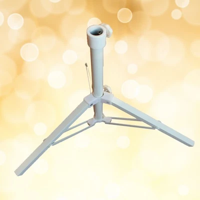 Parasol Stand Folding Square Iron Cross Umbrella Stand (White) - Image 1 of 4