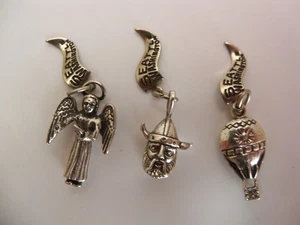 3 Vintage Seattle Washington Sterling Silver .925 Viking, Angel & Balloon Charms - Picture 1 of 7