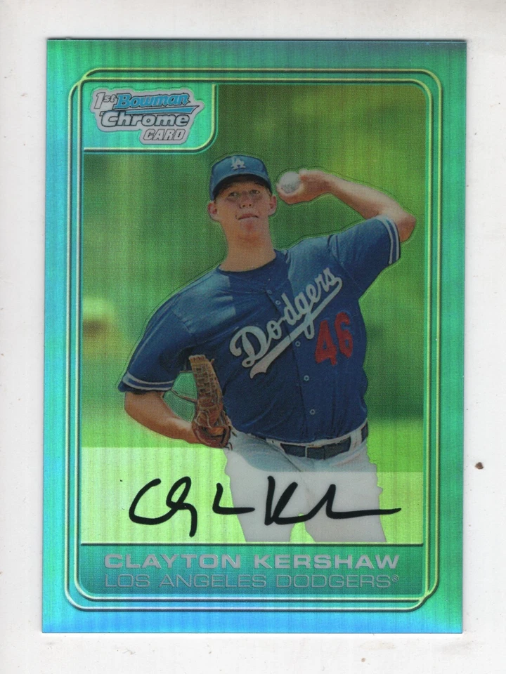 Clayton Kershaw 2013 Bowman Chrome Sapphire Refractor Reprint #DP84 - Image 1 of 2