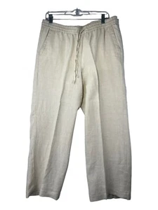 Pantalones de mujer talla 12 de TALBOTS color natural 100 % lino - Imagen 1 de 9