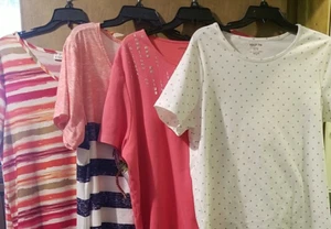 LOT OF 4 WOMAN'S SIZE XL TOPS PRINCESS CRUISES DUNNER STAG CATO PRE-OWNED VGC - Picture 1 of 7