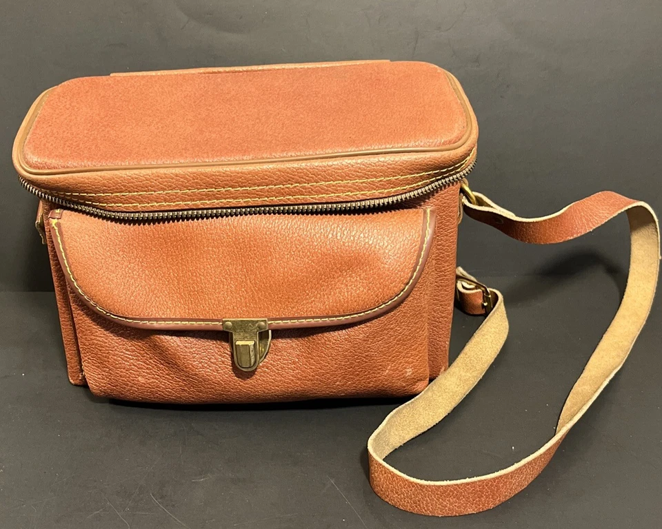 Bolso de cuero vintage para cámara, Enger-Kress Pocketbook Co, West Bend, Wisconsin Foto 1 de 4